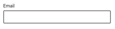 Email label above text input